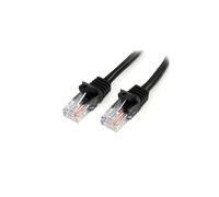 StarTech.com 45PAT50CMBK 0.5m Cat5e U/UTP (UTP) Black networking cable