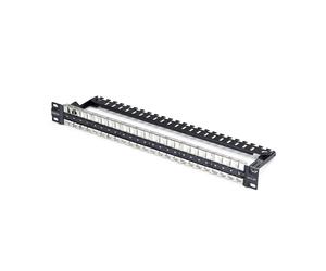 StarTech.com 48 Port 1U Blank Keystone Patch Panel with Cable Management Bar, Rackmount Cat6 Patch Panel for RJ45 STP Ethernet Network Jacks