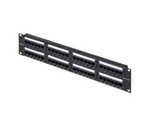 StarTech.com 48-Port 2U Rackmount Cat6 Patch Panel, RJ45, UTP, 110 Punch-Down, Cat 6 Ethernet Patch Panel for Network Server Rack