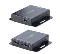 StarTech.com 4K HDMI Extender over CAT6/CAT5 Ethernet Cable, 4K 30Hz or 1080p 60Hz Video Extender, HDMI over Ethernet Cable, HDMI Transmitter and Receiver Kit, IR Remote Control