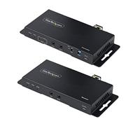 StarTech.com 4K HDMI over Fiber Extender Kit 4K 60Hz up to 3300ft/1km (Single Mode) or 1000ft/300m (Multimode) LC Fiber Optic HDR HDCP 3.5mm Audio/RS232/IR Extender Transmitter and Receiver Kit