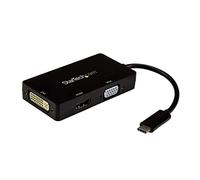 StarTech.com USB-C Multiport Video Adapter - 3-in-1 - 4K 30Hz - Black