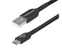 StarTech.com 4m (13ft) USB-A to USB-C Charging Cable, Charge & Sync, 3A, USB 2.0, TPE Jacket, Black USB Charging Cord