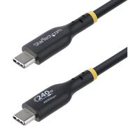 StarTech.com 4m USB-C Charging Cable USB-IF Certified USB C Cable 240W PD EPR USB 2.0 Type-C Laptop Charger Cord USB-C Data Transfer Cable TPE Jacket M/M 4 m USB C USB C USB 2.0 0.48 Gbit/s Black
