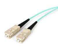 StarTech.com Fiber Optic Cable - 10 Gb Aqua - Multimode Duplex 50/125 - LSZH - LC/SC - 2 m~2m (6ft) LC/UPC to SC/UPC OM3 Multimode Fiber Optic Cable, Full Duplex 50/125µm Zipcord Fiber, 100G Networks, LOMMF/VCSEL, <0.3dB Low Insertion Loss, LSZH Fiber Pat