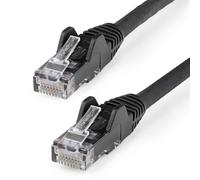 StarTech.com 50cm CAT6 Ethernet Cable - LSZH (Low Smoke Zero Halogen) - 10 Gigabit 650MHz 100W PoE RJ45 10GbE UTP Network Patch Cord Snagless with Strain Relief - Black, CAT 6, ETL Verified, 24AWG