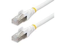StarTech.com 50cm CAT6a Ethernet Cable - White - Low Smoke Zero Halogen (LSZH) - 10GbE 500MHz 100W PoE++ Snagless RJ-45 w/Strain Reliefs S/FTP Network Patch Cord