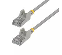 StarTech.com 50cm Gray Ultra Slim Cat6A Ethernet Cable Snagless FTP Pure Bare Copper Wire 34AWG Slim RJ45 Network Patch Cord Individually Tested