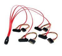 StarTech.com 50cm Internal Serial Attached SCSI Mini SAS Cable - SFF8087 to 4x S