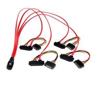 StarTech.com 50cm Internal Serial Attached SCSI Mini SAS Cable - SFF8087 to 4x SFF8482 - Internal Mini SAS Cable (SAS808782P50)