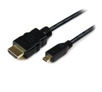 StarTech.com 50cm Micro HDMI to HDMI Cable with Ethernet - 4K 30Hz Video - Durable High Speed Micro HDMI Type-D to HDMI 1.4 Adapter Cable/Converter Cord - UHD HDMI Monitors/TVs/Displays - M/M
