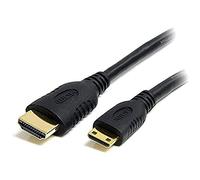 StarTech.com 50cm Mini HDMI to HDMI Cable with Ethernet - 4K 30Hz High Speed Mini HDMI to HDMI Adapter Cable, Mini HDMI Type-C Device to HDMI Monitor/Display, Durable Video Converter Cord (HDACMM50CM)