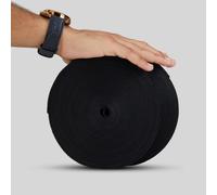StarTech.com 50ft (15.2m) Hook and Loop Roll, 1in (2.5cm) Wide, Black, Cut-to-Size Reusable Cable Ties, Fastener Tape, Adjustable Fabric Wraps, Bulk Roll