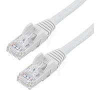 StarTech.com 50ft CAT6 Cable - White CAT6 Ethernet Cable - Gigabit Ethernet Wire - 650MHz 100W PoE RJ45 UTP CAT 6 Network/Patch Cord Snagless - Fluke Tested/Wiring is UL Certified/TIA (N6PATCH50WH)
