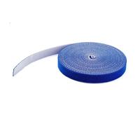 StarTech.com 50ft Hook and Loop Roll - Cut-to-Size Reusable Cable Ties - Bulk Industrial Wire Fastener Tape /Adjustable Fabric Wraps Blue / Resuable Self Gripping Cable Management Straps