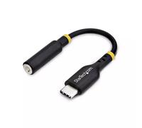 StarTech USB-C to 3.5mm TRRS Headset Jack Audio Adapter 5in 32-bit DAC Aux Dongle for PC/Phone