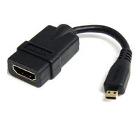 StarTech.com 5in High Speed HDMI Adapter Cable - HDMI to HDMI Micro - F/M - 5 inch Micro HDMI Adapter - HDMI Female to Micro HDMI Male (HDADFM5IN) , Black