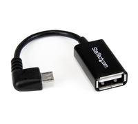 StarTech.com 5in Right Angle Micro USB to USB OTG Host Adapter M/F