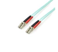StarTech.com 5m (15ft) LC/UPC to LC/UPC OM3 Multimode Fiber Optic Cable, Full Du