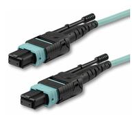 StarTech.com 5m (15ft) MTP(F)/PC to MTP(F)/PC OM3 Multimode Fiber Optic Cable, 12F Type-A, OFNP, 50/125µm LOMMF, 40G Networks, Low Insertion Loss, MPO Fiber Patch Cord (MPO12PL5M)