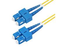 StarTech.com 5m (16.4ft) SC to SC (UPC) OS2 Single Mode Duplex Fiber Optic Cable 9/125m 40G/100G Zipcord Bend Insensitive Low Insertion Loss - LSZH Fiber Jumper Cord