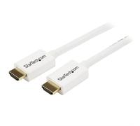 StarTech.com 5m / 16 ft CL3 Rated HDMI Cable w/ Ethernet - In Wall Rated Ultra HD HDMI Cable - 4K 30Hz UHD High Speed HDMI Cable - 10.2 Gbps - HDMI 1.4 Video/Display Cable - 30AWG White 5 m HDMI Type