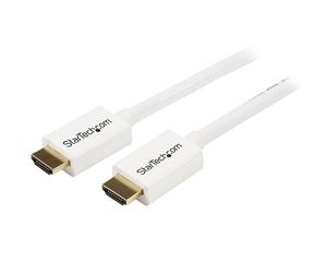 StarTech.com 5m 16 ft White CL3 In-wall High Speed HDMI Cable - Ultra HD 4k x 2k HDMI Cable - HDMI to HDMI M/M - Audio/Video, Gold-Plated (HD3MM5MW)