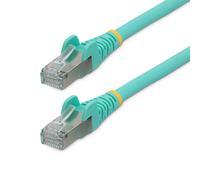 StarTech.com 5m CAT6a Ethernet Cable - Aqua - Low Smoke Zero Halogen (LSZH) - 10GbE 500MHz 100W PoE++ Snagless RJ-45 w/Strain Reliefs S/FTP Network Patch Cord