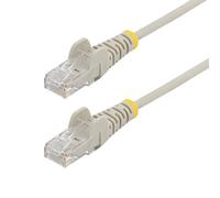 StarTech.com 5m Gray Slim CAT6 Ethernet Cable Snagless 100W PoE UTP LSZH 28AWG Pure Bare Copper Wire Slim RJ45 Network Patch Cord w/Strain Reliefs Individually Tested