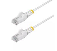 StarTech 5m Cat6 Slim Ethernet Cable, 100W PoE++, LSZH, White (N6PAT5MWHS) | 28AWG copper, LSZH, Gold-plated RJ45, Patch Cable, Ethernet Cord, Snagless, Pure Bare, 250MHz bandwidth, 10Gbps speeds