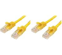 StarTech.com 5m Yellow Cat5e Patch Cable with Snagless RJ45 Connectors - Long Ethernet Cable - 5 m Cat 5e UTP Cable (45PAT5MYL) (Pack of 2)