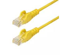 StarTech.com 5m Yellow Slim CAT6 Ethernet Cable Snagless 100W PoE UTP LSZH 28AWG Pure Bare Copper Wire Slim RJ45 Network Patch Cord w/Strain Reliefs Fluke Tested