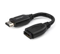 StarTech.com 6" (15cm) HDMI Port Saver Cable - 4K 60Hz High Speed HDMI 2.0 Extension Cable with Ethernet - Short HDMI Extension Cable - HDMI Male to Female Extension Adapter Cord