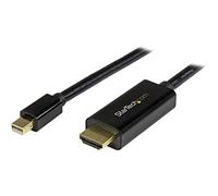 StarTech.com 6ft (2m) Mini DisplayPort to HDMI Cable - 4K 30Hz Video - mDP to HDMI Adapter Cable - Mini DP or Thunderbolt 1/2 Mac/PC to HDMI Monitor/Display - mDP to HDMI Converter Cord