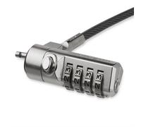 StarTech.com 6.6ft (2m) Laptop Cable Lock - 4 Digit Combination Laptop/Desktop Security Cable Lock for K-Slot Devices/Computers/Monitors - Portable Anti-Theft Vinyl Coated Steel Cable Lock - TAA 2 m C