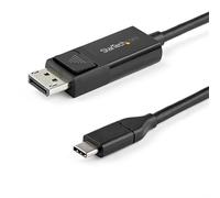 StarTech.com 6.6ft (2m) USB C to DisplayPort 1.2 Cable 4K 60Hz - Bidirectional DP to USB-C or USB-C to DP Reversible Video Adapter Cable - HBR2/HDR - USB Type C/Thunderbolt Monitor Cable