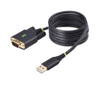StarTech.com 6.6ft/2m USB to Serial Adapter Cable, COM Retention, FTDI, USB-A to DB9 RS232, Interchangeable DB9 Screws/Nuts