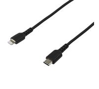 StarTech.com 6 foot (2m) Durable Black USB-C to Lightning Cable - Heav