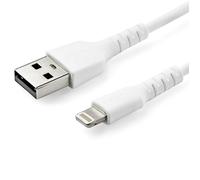 StarTech.com 6 foot (2m) Durable White USB-A to Lightning Cable - Heav