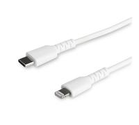 StarTech.com 6 foot (2m) Durable White USB-C to Lightning Cable - Heavy Duty Rugged Aramid Fiber USB Type A to Lightning Charger/Sync Power Cord - Apple MFi Certified iPad/iPhone 12