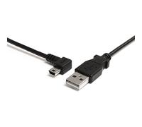 StarTech.com 6 ft. (1.8 m) Left Angle Mini USB Cable - USB 2.0 A to Left Angle Mini B - Black - Mini USB Cable (USB2HABM6LA)