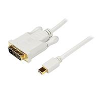 StarTech.com 6 ft Mini DisplayPort to DVI Adapter Cable - Mini DP to DVI Video Converter - MDP to DVI Cable for Mac / PC 1920x1200 - White (MDP2DVIMM6W)