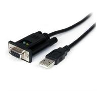 StarTech.com 6ft (1.8m) 1-Port USB to Serial RS232 Adapter FTDI DB9 Serial DCE Adapter Cable Null Modem USB 2.0 - TAA