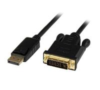 StarTech.com 6ft (1.8m) DisplayPort to DVI Cable - 1080p Video - Active DisplayPort to DVI Adapter Cable - DisplayPort to DVI-D Cable Single Link - DP 1.2 to DVI Monitor Cable Converter