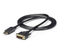 StarTech.com 6ft (1.8m) DisplayPort to DVI Cable - 1080p Video - DisplayPort to DVI Adapter Cable - DP to DVI-D Converter Single Link - DP to DVI Monitor Cable - Latching DP Connector