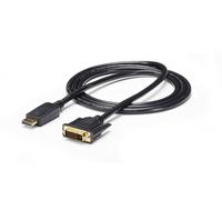 StarTech.com 6ft (1.8m) DisplayPort to DVI Cable - 1080p Video - DisplayPort to DVI Adapter Cable - DP to DVI-D Converter Single Link - DP to DVI Monitor Cable - Latching DP Connector