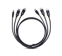 StarTech.com 6ft (1.8m) Dual-DisplayPort and USB 5Gbps KVM Cable, 4K 60Hz, Universal Compatible Combo Cable for KVM Switches