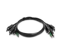 StarTech.com 6ft (1.8m) Dual-DisplayPort KVM Cable 2x USB A to B 3.5mm Audio Universally Compatible Combo Cable for KVM Switches TAA Compliant