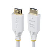 StarTech.com 6ft (1.8m) Premium Certified High Speed HDMI Cable, 4K 60Hz/1440p 144Hz, 18Gbps, UHD HDMI 2.0 Cord, TPE Jacket, White