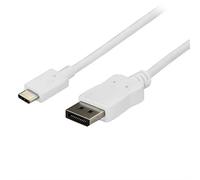StarTech.com 6ft/1.8m USB C to DisplayPort 1.2 Cable 4K 60Hz - USB-C to DisplayPort Adapter Cable HBR2 - USB Type-C DP Alt Mode to DP Monitor Video Cable - Works w/ Thunderbolt 3 - White